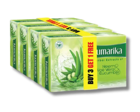 Kumarika Neem Aloe Vera Cucumber Soap 100gm (Buy3 Get1 Free)